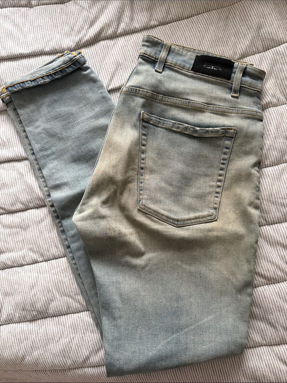 Men's Skinny Light Blue Washed Jeans